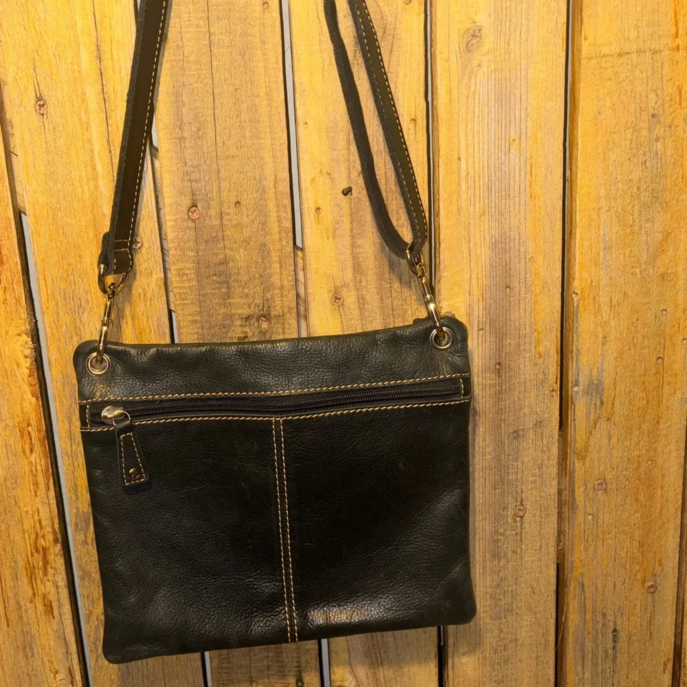 Fossil Black Leather Shoulder Bag